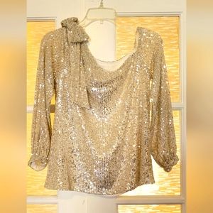 Womens Sequin CeCe Top Size M